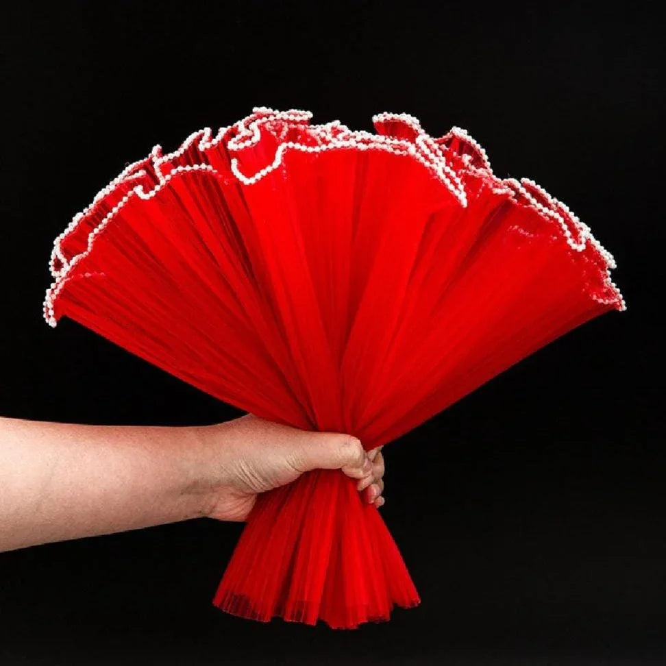 Premium Wrinkled Net Wrapping Paper with Pearl