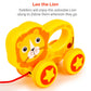 Ratna's Jazz Gift Set, 2-in-1 Baby Toys with Pull Along Lion and Rattling Ball, New Born Toys for 6 Month+ Old Baby