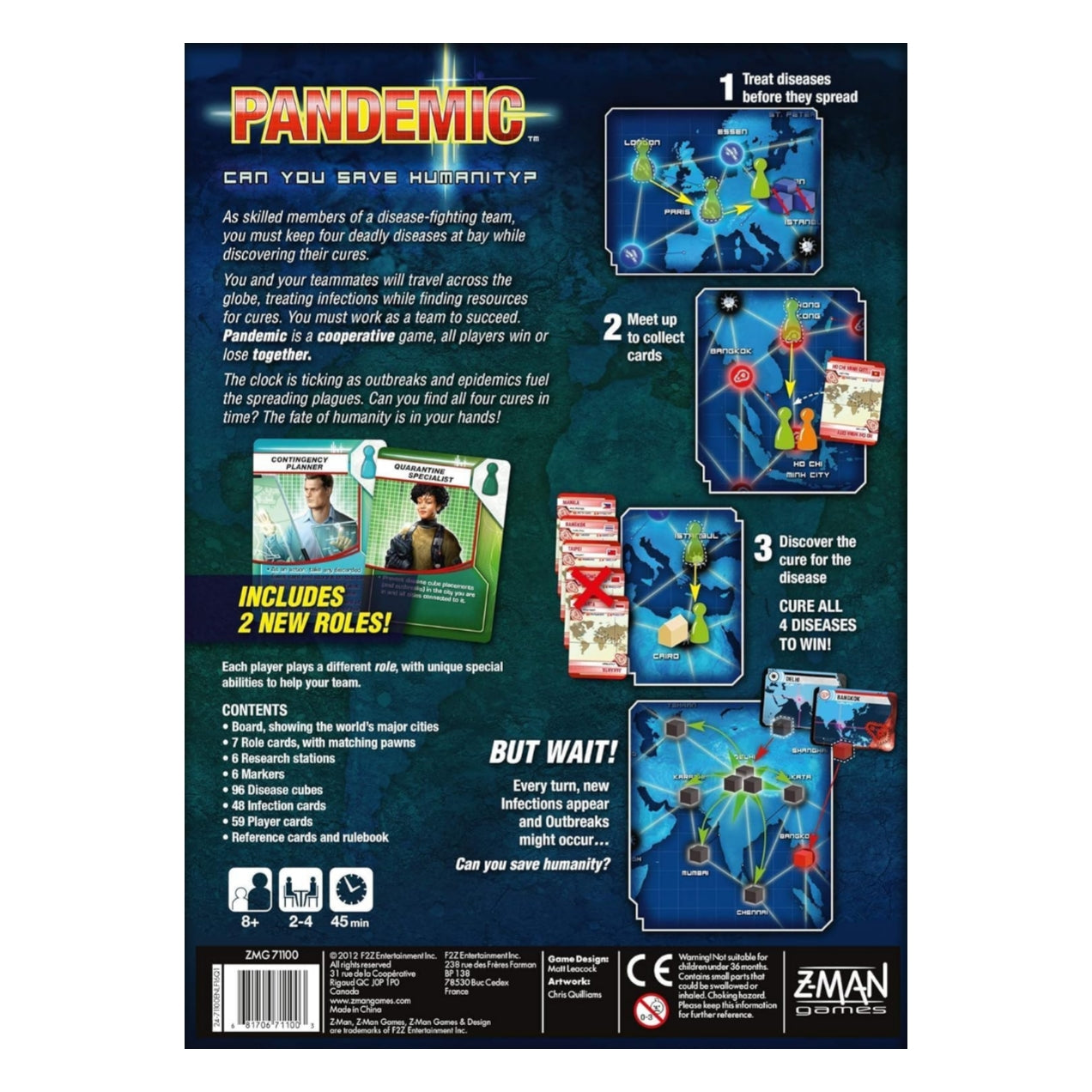 Z-Man Pandemic Board Game - A Cooperative Battle to Save Humanity Strategy Game