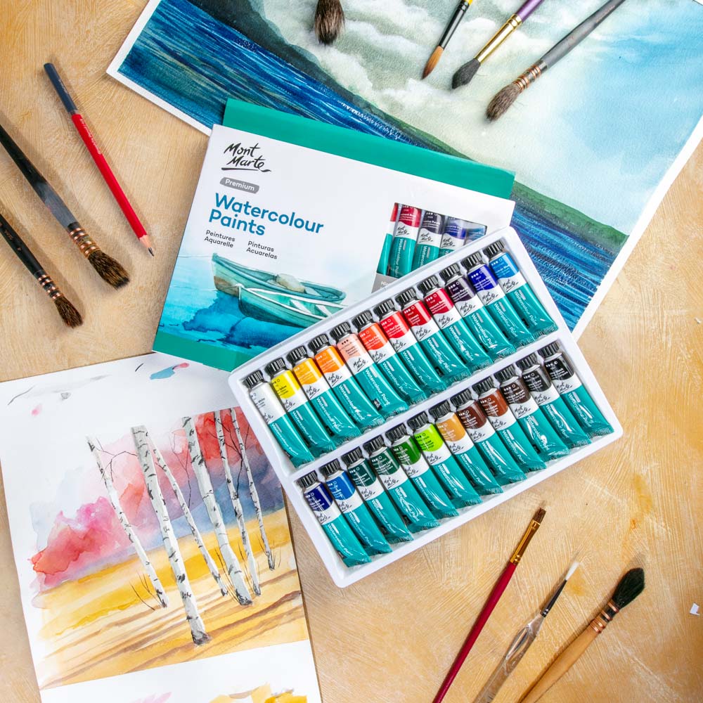 Mont Marte Watercolour Paints Premium 24pc x 8ml
