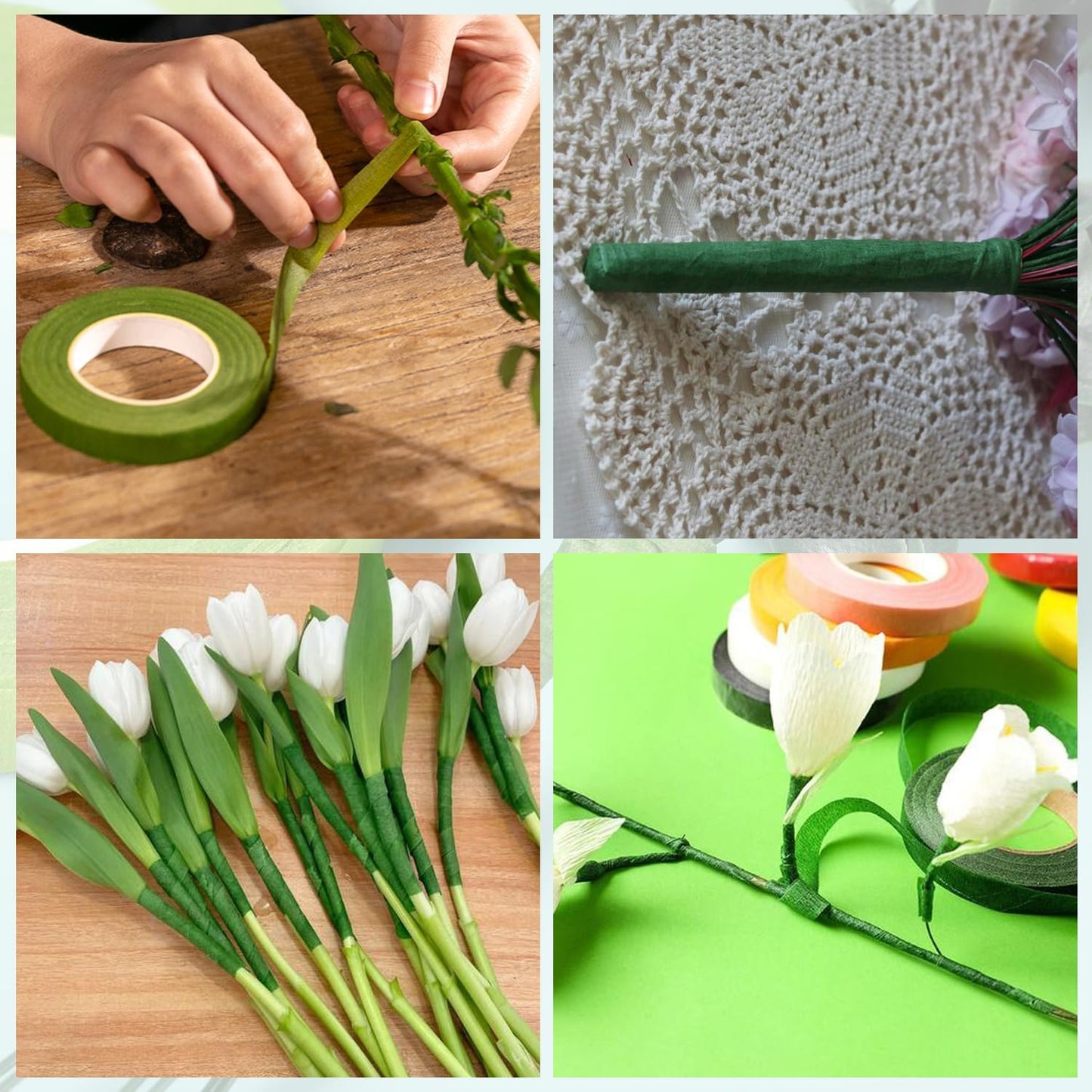 Floral Tape Self Adhesive Flower Making Tapes for Stem Wrap