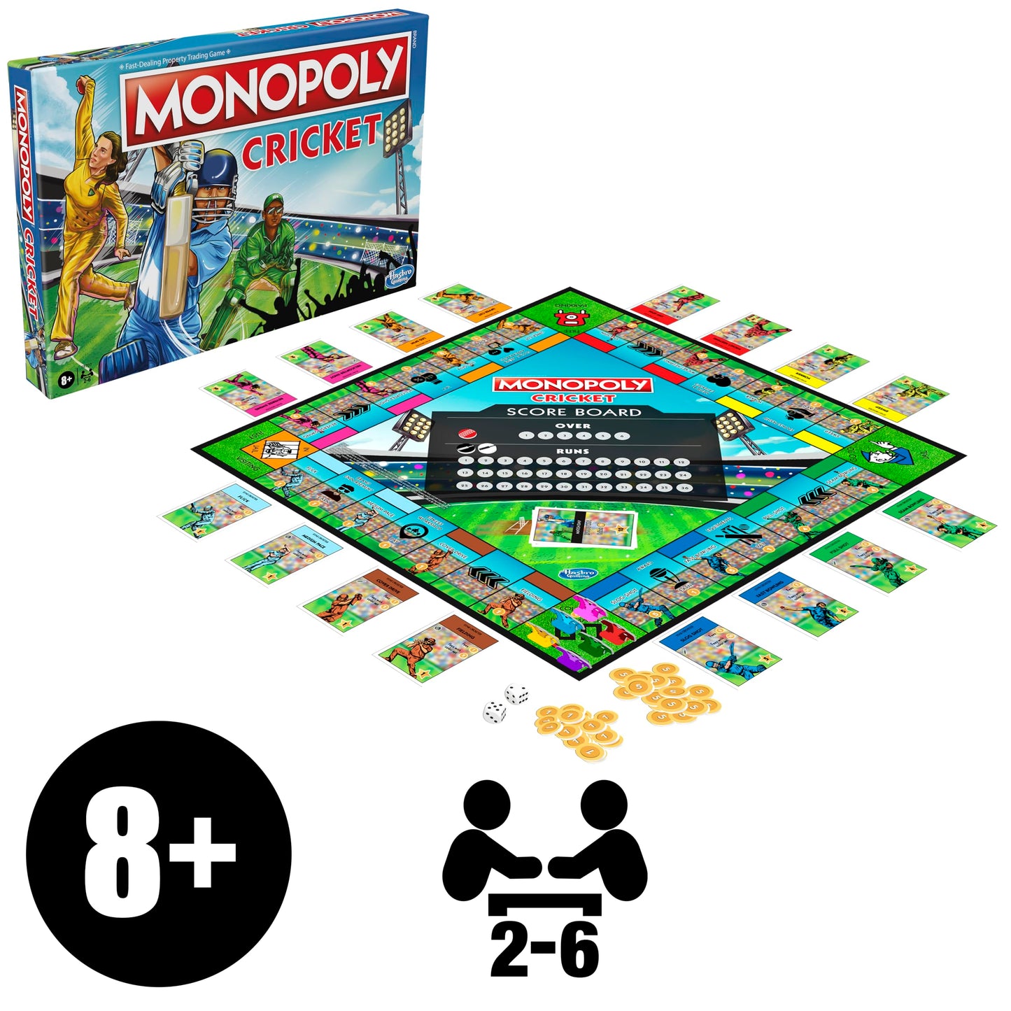 Hasbro Monopoly Cricket Themed Board Game