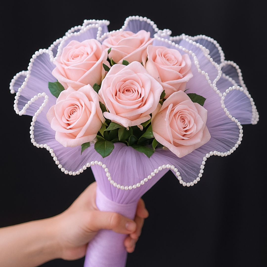 Premium Wrinkled Net Wrapping Paper with Pearl