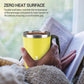 Milton Cool Touch Coastal 350 Stainless Steel Mug with Lid 300 ml Yellow Wide Mouth for Easy Cleaning Sturdy Handle Hot and Cold Beverages Flap Lid Microwave Safe Light Weight BPA Free
