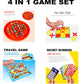 Ratna's Fantasy-4 Board Game Set 4-in-1 Family Games