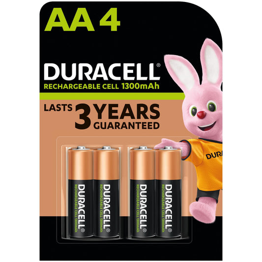 Duracell Rechargeable AA 1300mAh Battery Pack of 4