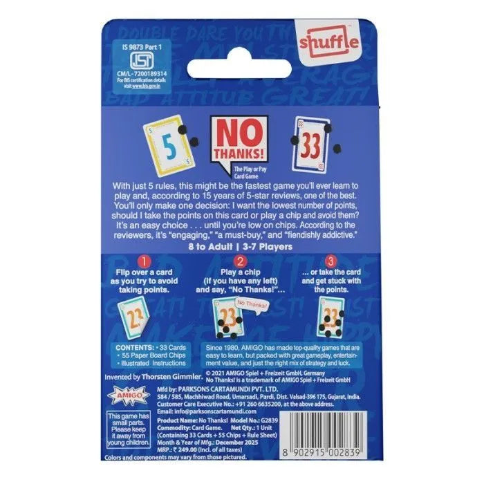 Amigo Games No Thanks Card Game