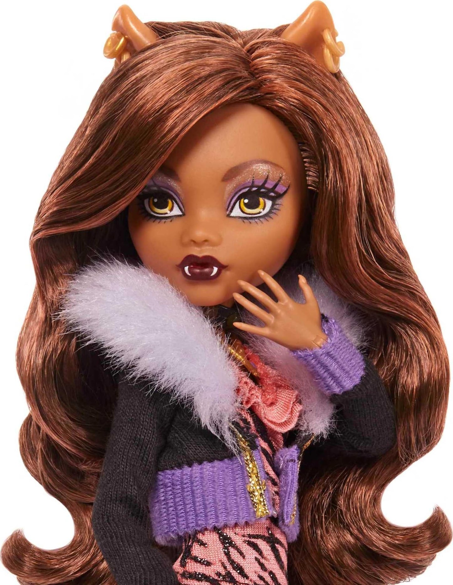 Monster High Clawdeen Wolf Reproduction Doll Wearing Original Fashion & Shoes with Pet, Display Stand & Accessories, 10-5-inch Collectible Toy