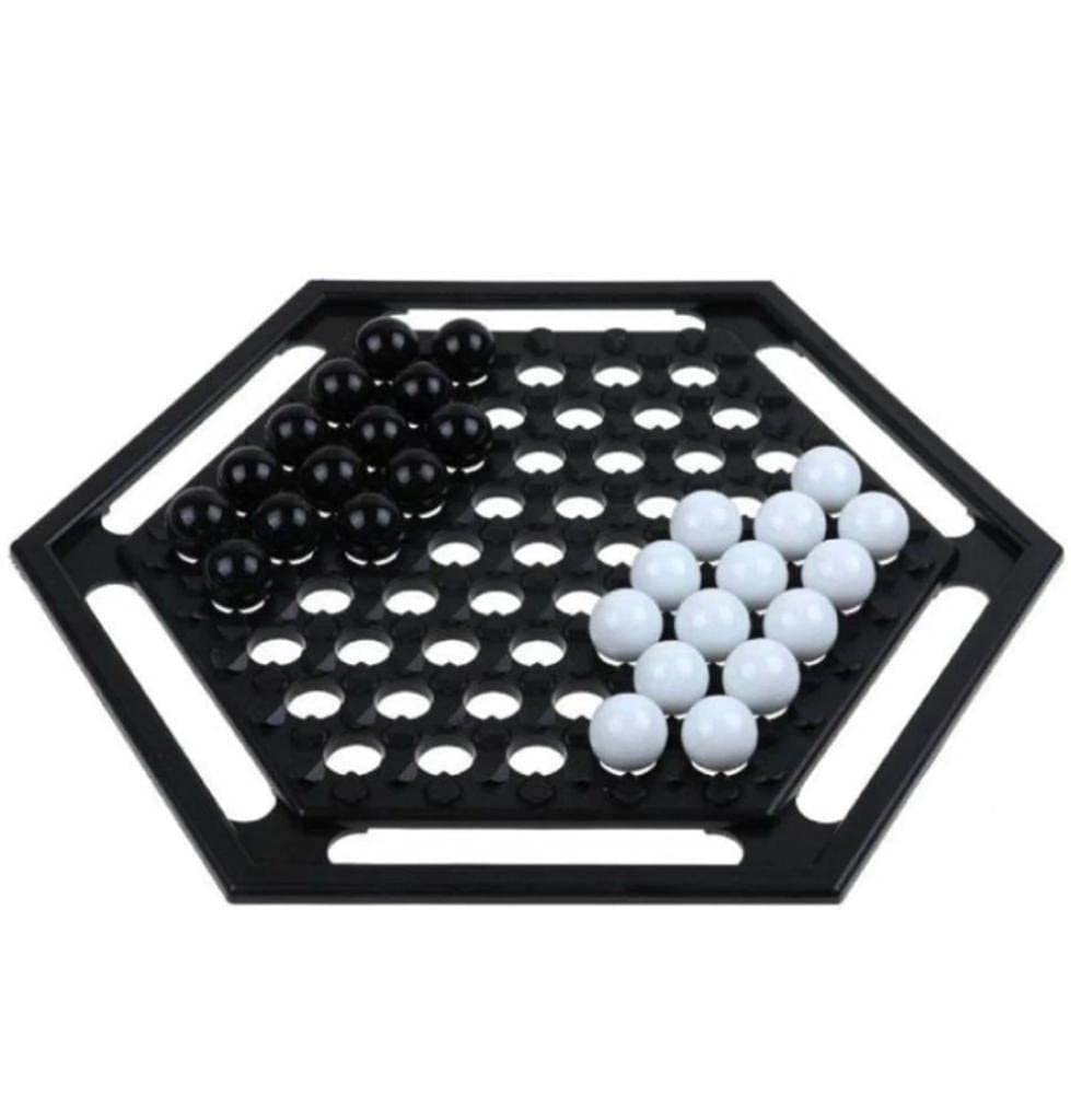 Abalone Mini Black and White Marbles Board Game