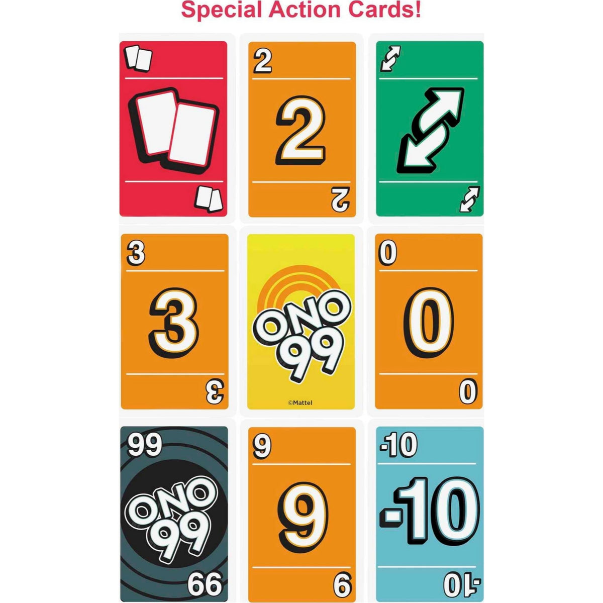 Mattel Games ONO 99 Card Game
