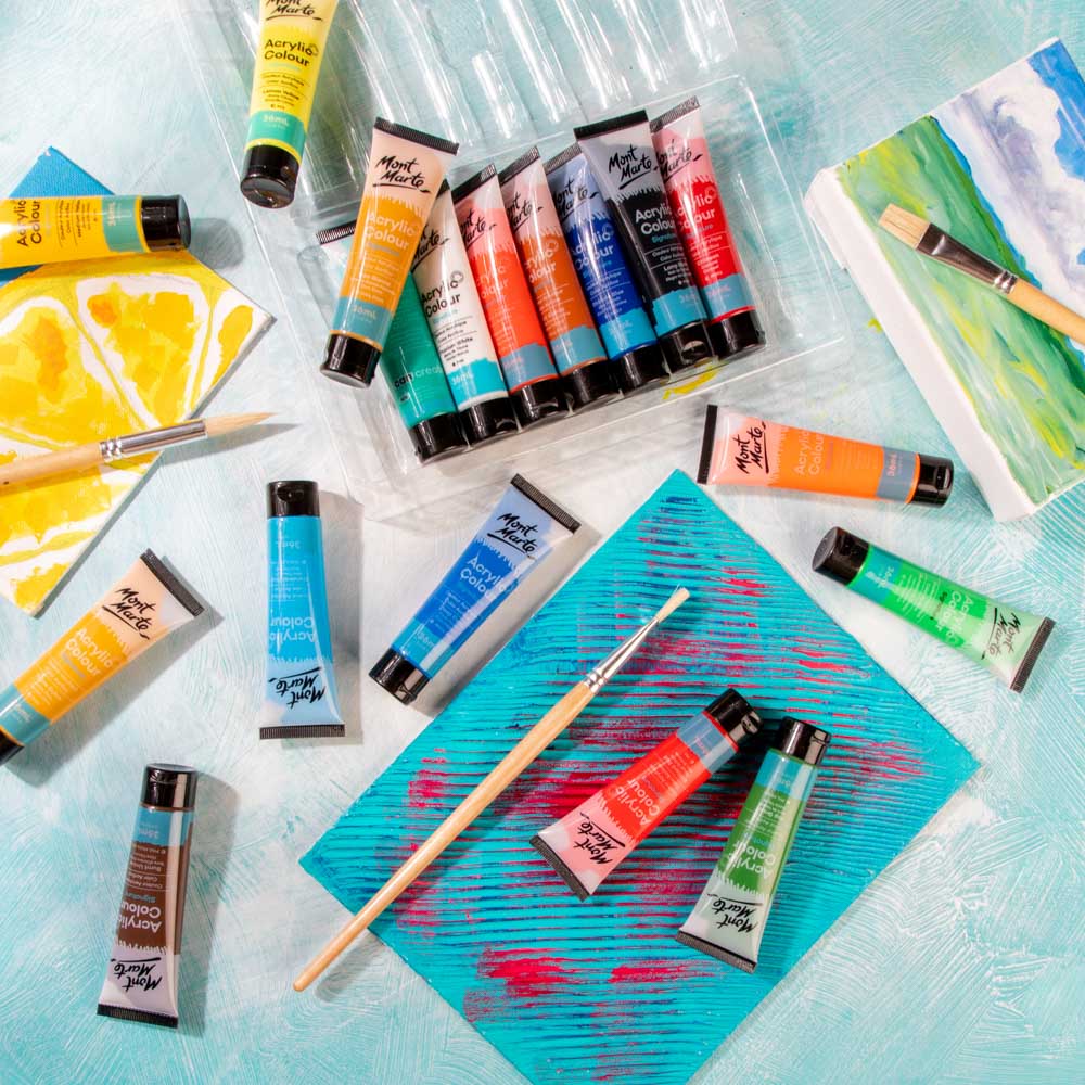 Mont Marte Acrylic Colour Paint Set Signature 18pc x 36ml