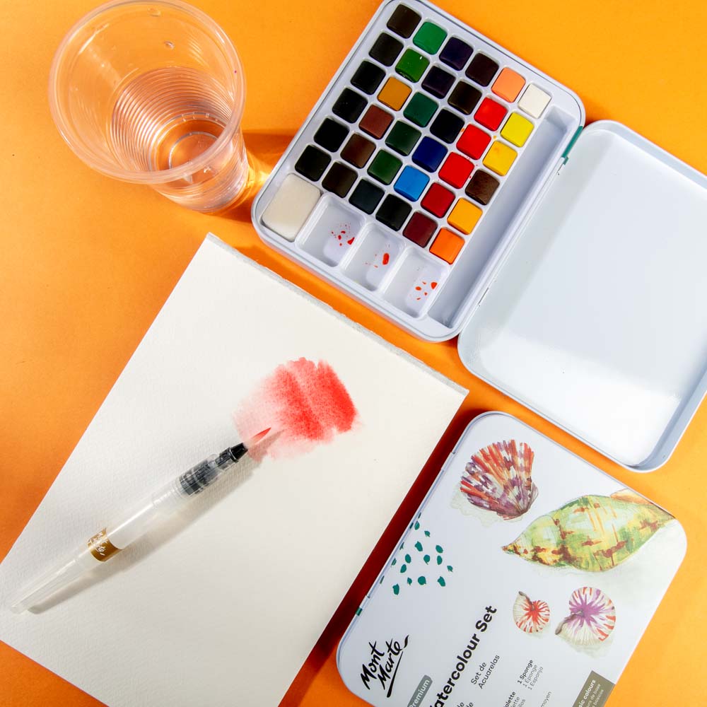 Mont Marte Watercolour Set in Tin Premium 39pc