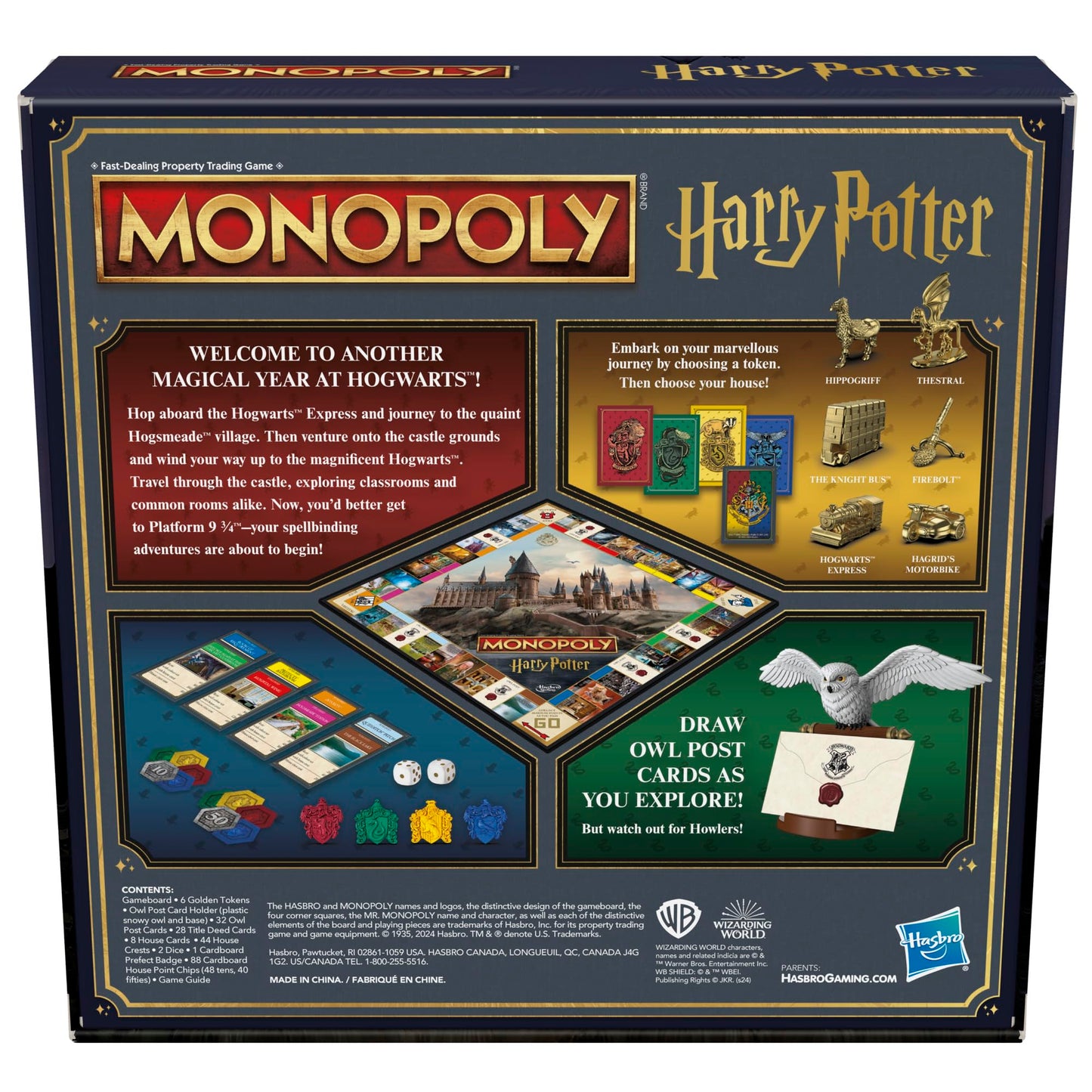 Hasbro Monopoly Harry Potter Edition Board Game A Magical Adventure at Hogwarts