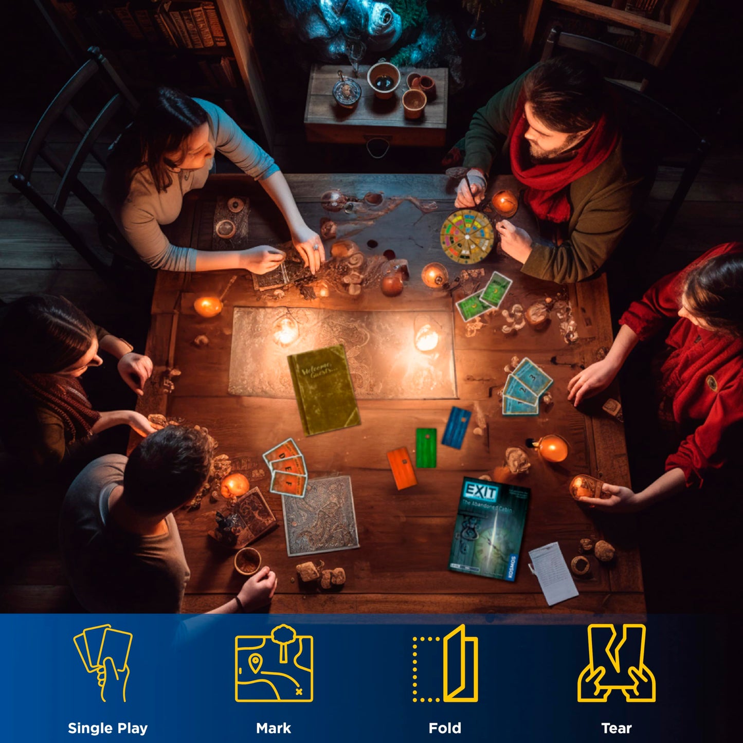 Thames & Kosmos Exit The Abandoned Cabin Card Based Family Escape Room Game