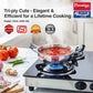 Prestige 12cm/400ml Tri-Ply Stainless Steel Cute Kadai Gas & Induction Compatible Even Heat Distribution Perma-Cool Handles Thick Gauge Life Time Warranty