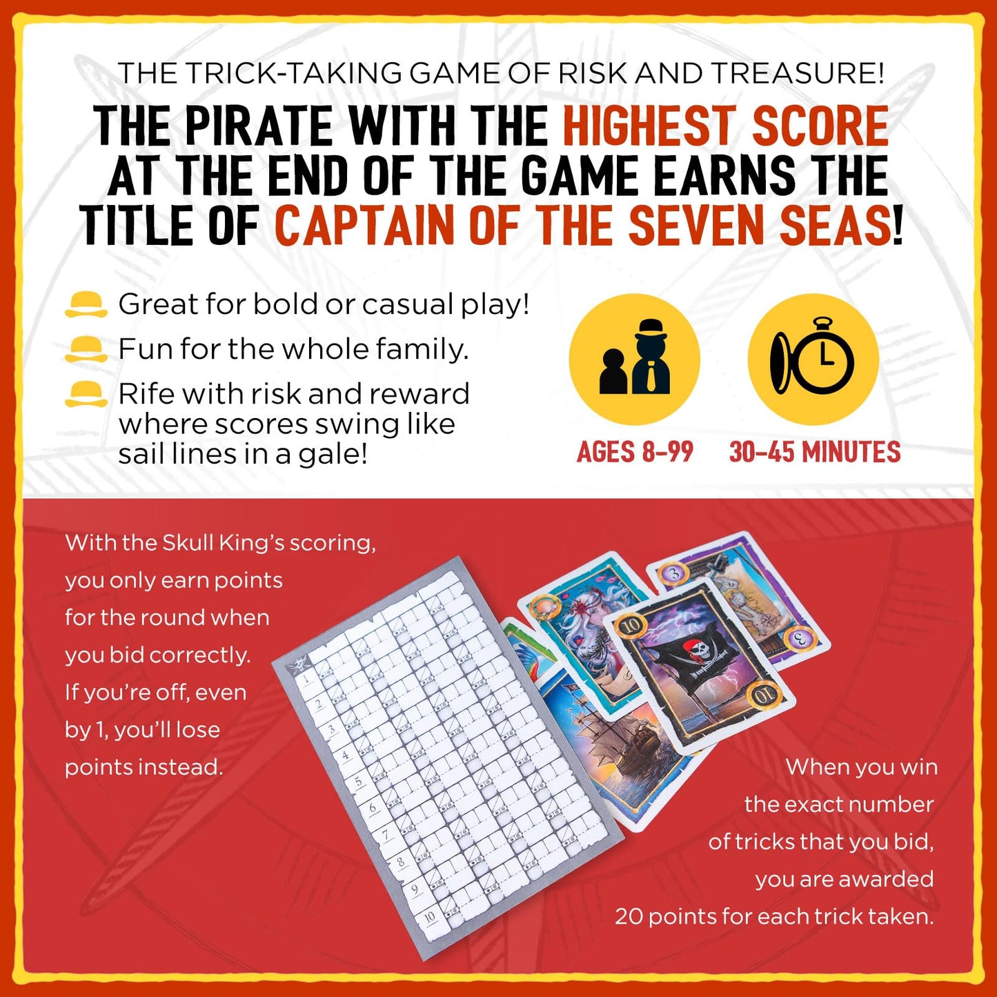 Grandpa Beck's Games Skull King  The Ultimate Pirate Trick Taking Card Game