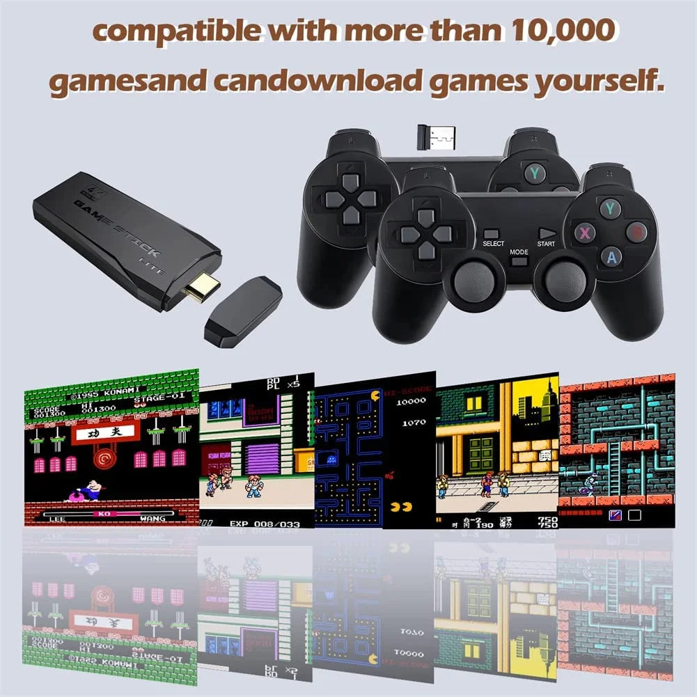 20000+ Retro Games! Wireless Console Stick with 64GB Memory Original BIS Certified