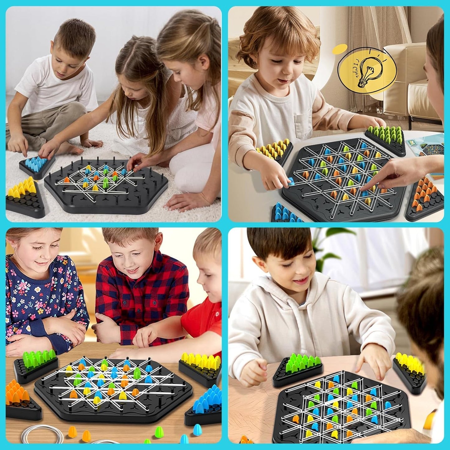 Chain Triangle Chess Game Board Triggle Elastic Rubber Band