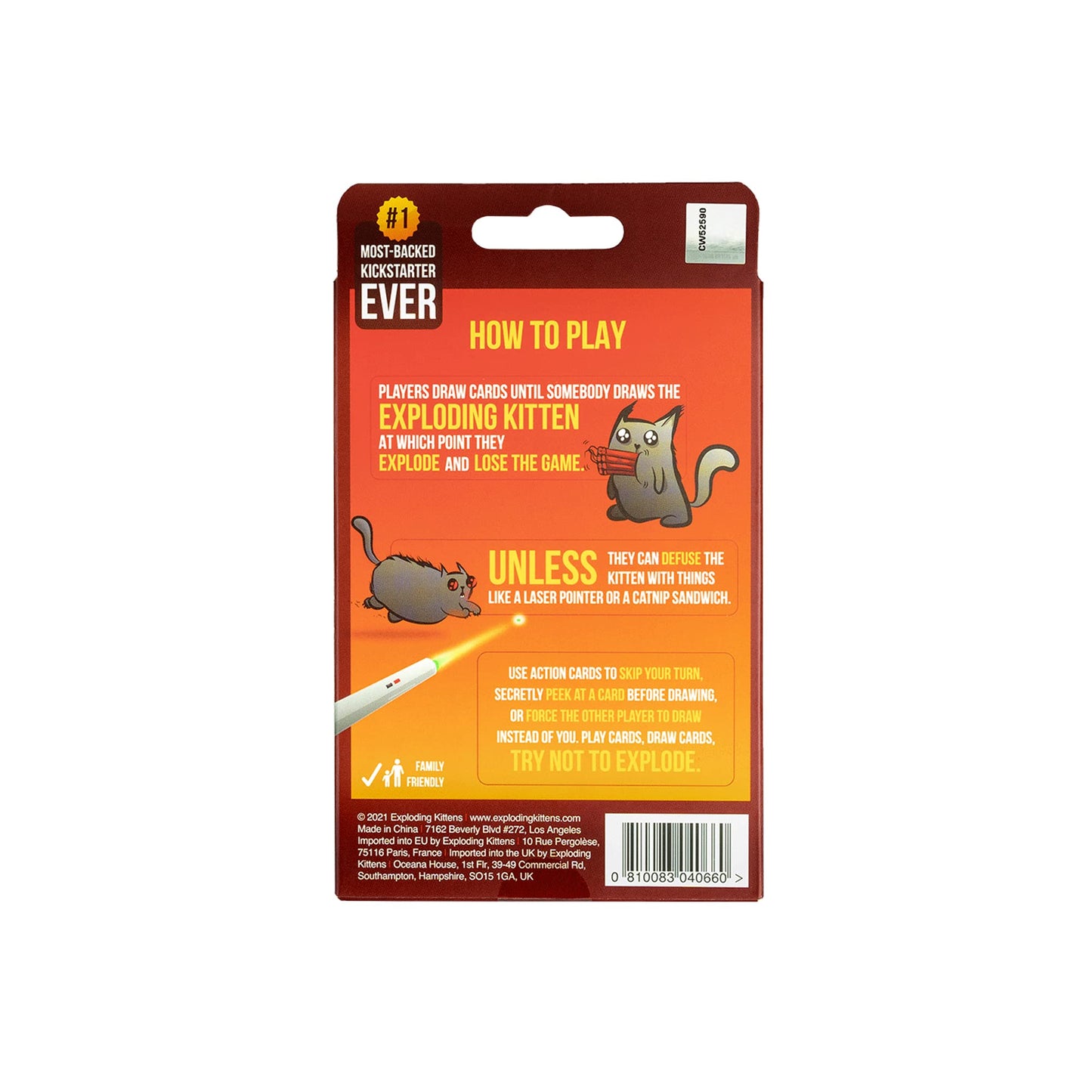 Exploding Kittens 2 Player Edition Card Game