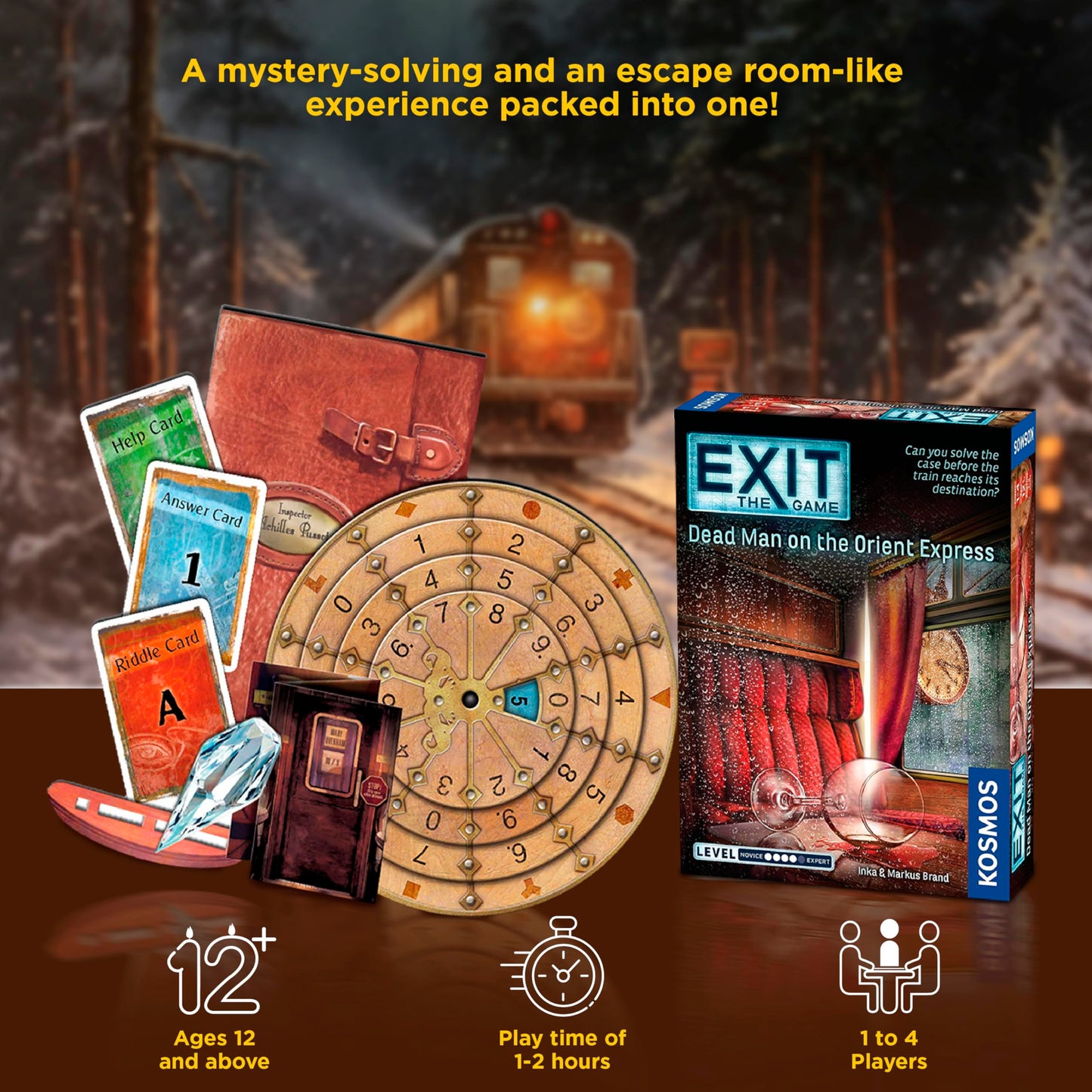 Thames & Kosmos The Exit Game Dead Man on The Orient Express Card Based Family Escape Room Game