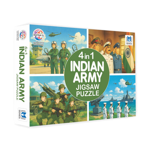 Ratna's 4 in 1 Indian Army Jigsaw Puzzle Set of 4 x 35 Pc's