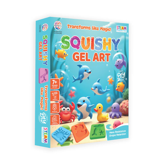 Ratna's Squishy Gel Art DIY Kit 3D Colorful Soft and Squishy Sea Creatures STEAM Learning Activity Set