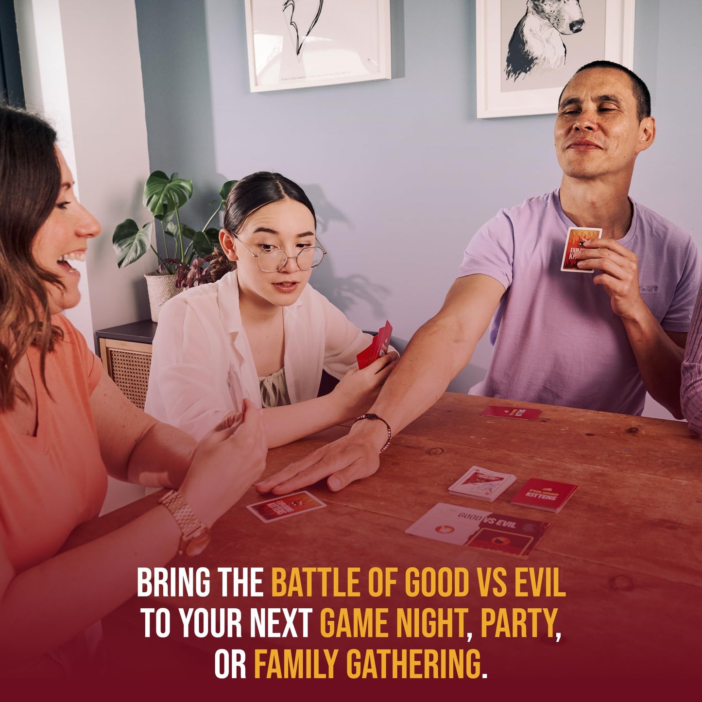 Exploding Kittens Good vs. Evil Inspired by Netflix Show Card Game