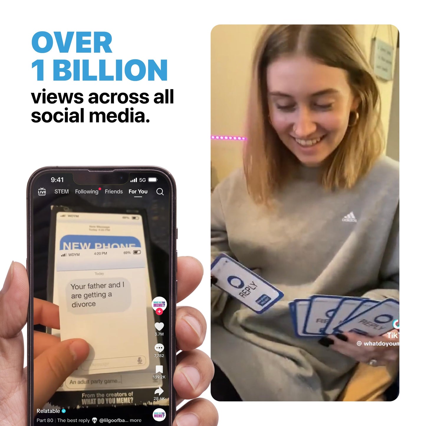 WHAT DO YOU MEME? New Phone, Who Dis? by Relatable, The Offline Text Message Party Game