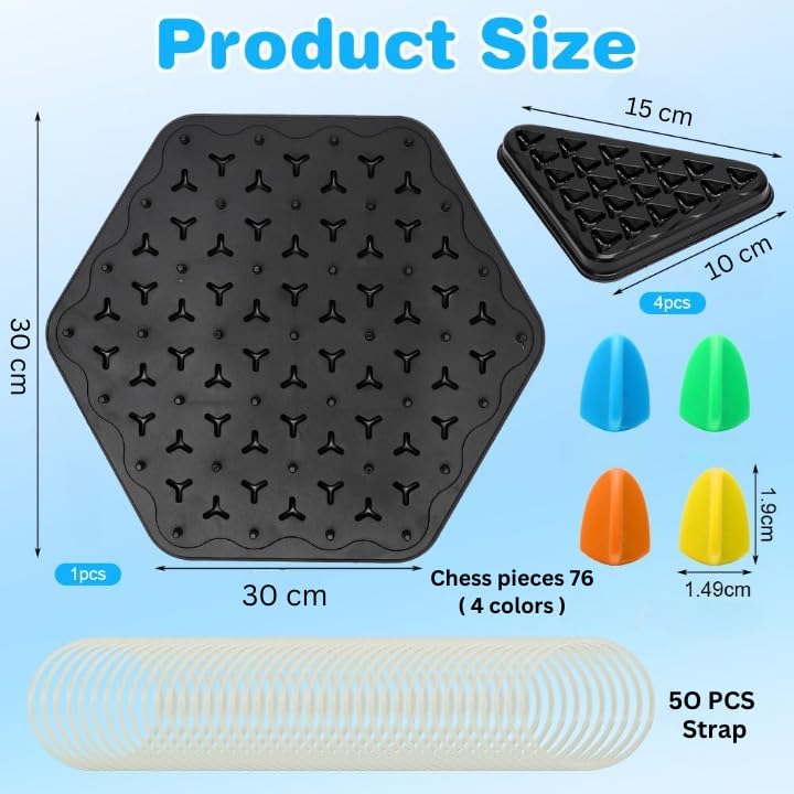 Chain Triangle Chess Game Board Triggle Elastic Rubber Band