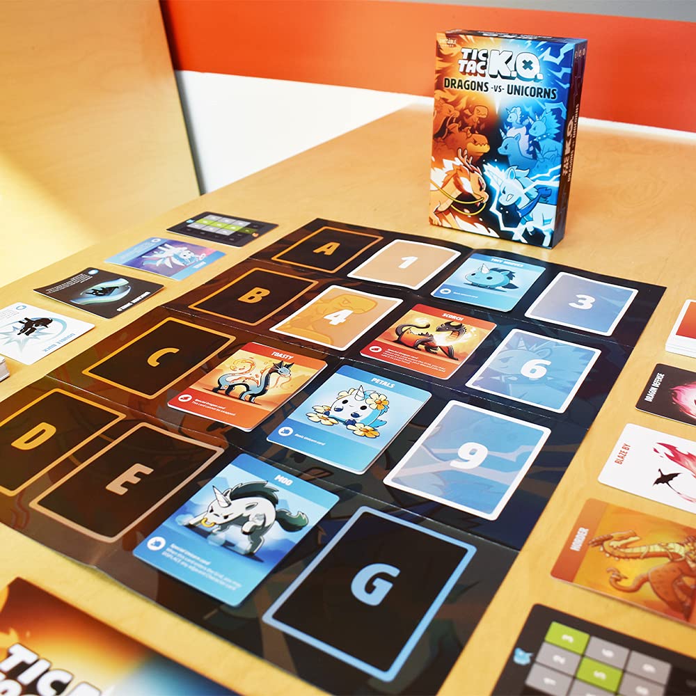 Tic Tac K.O. Dragons vs Unicorns Card Game
