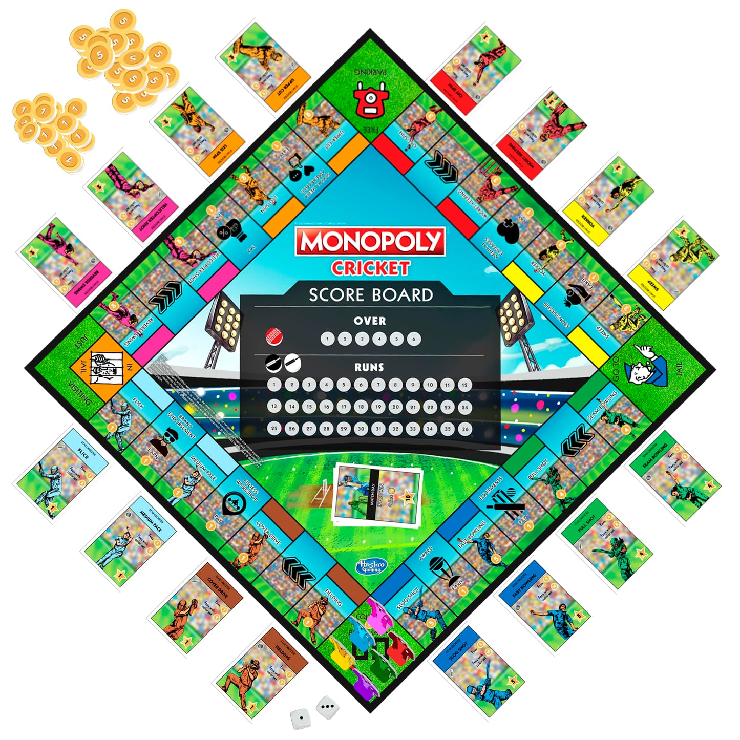 Hasbro Monopoly Cricket Themed Board Game