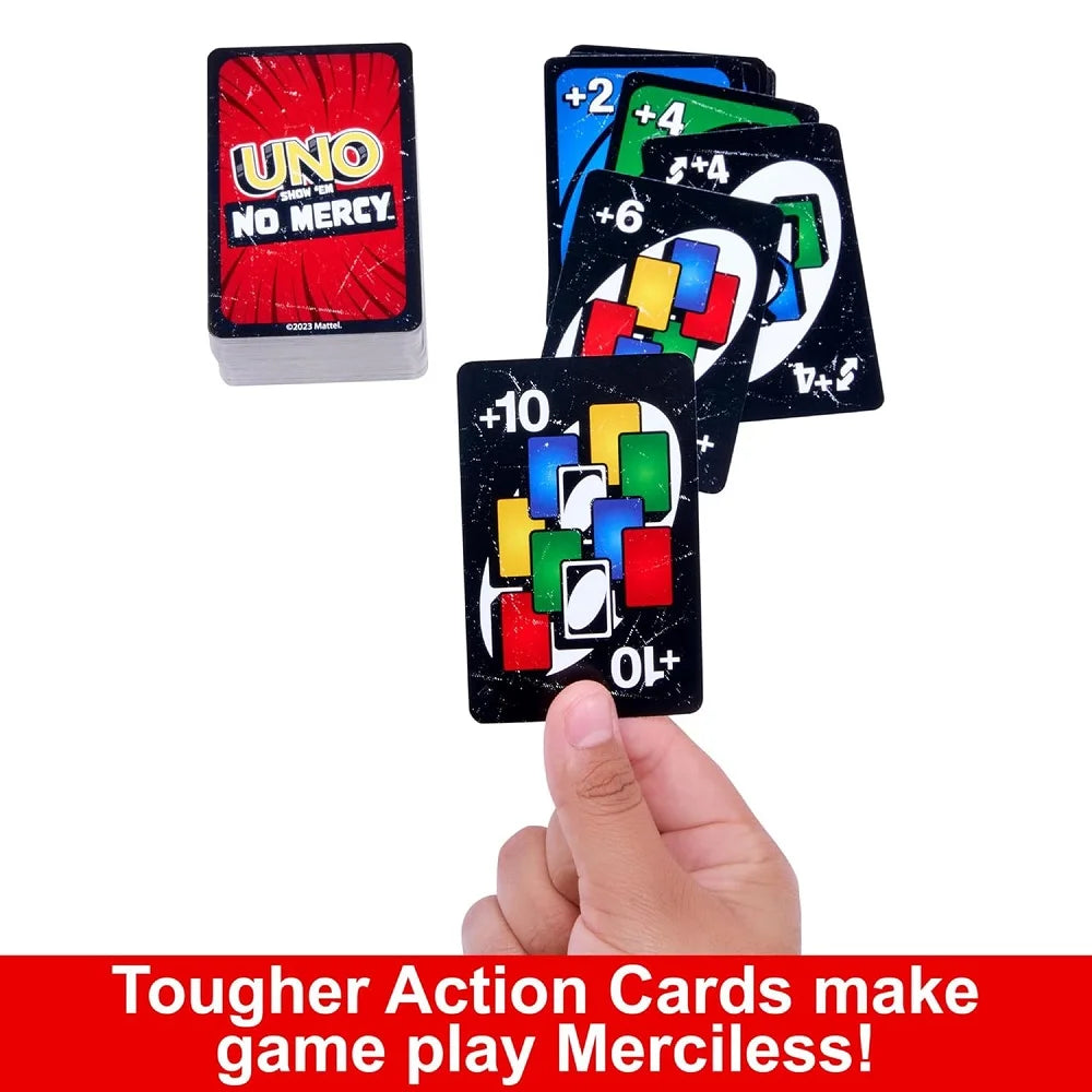 UNO Show ‘em No Mercy Card Game Tough New Rules, Endless Fun for Game Nights 168 Cards
