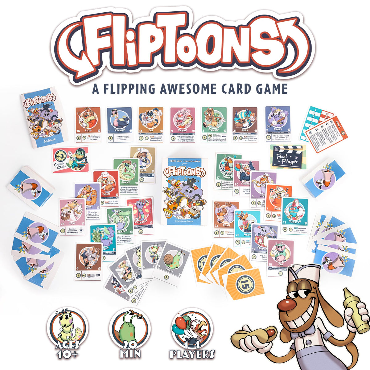 Thunderworks Games FlipToons an Animated Deck Building Card Game