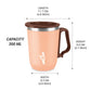 Milton Cool Touch Coastal 350 Stainless Steel Mug with Lid 300 ml Peach Wide Mouth for Easy Cleaning Sturdy Handle Hot and Cold Beverages Flap Lid Microwave Safe Light Weight BPA Free