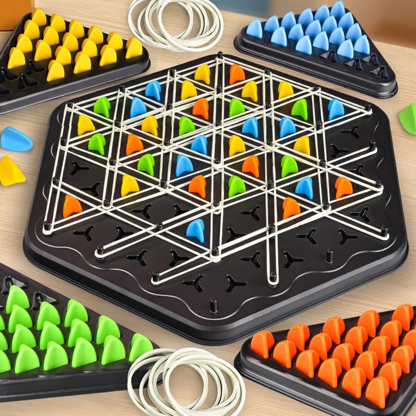 Chain Triangle Chess Game Board Triggle Elastic Rubber Band