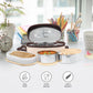 Milton Executive Lunch Box 2 Inner Steel Round Containers 280ml Each and 1 Microwave Safe Oval Plastic Container 450ml with Insulated Bag Office Tiffin Leakproof Easy to Carry - Beige