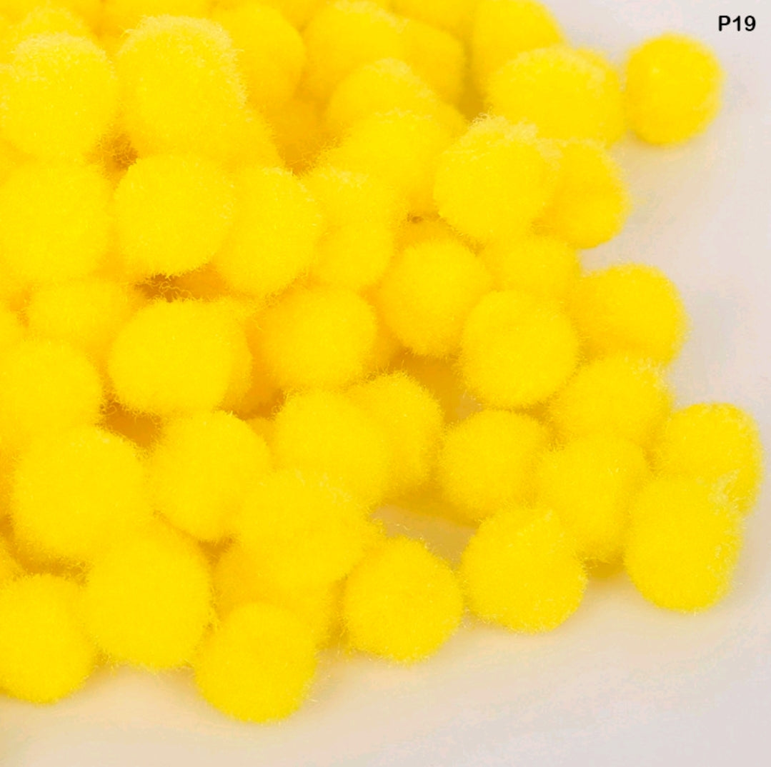 Pom Pom Balls 2 Cm 500 Pc's Single Shades