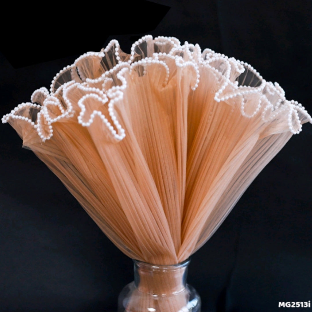 Premium Wrinkled Net Wrapping Paper with Pearl