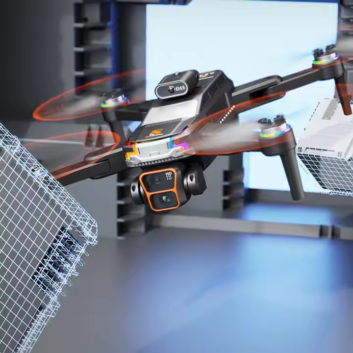 JS39P Intelligent Full HD Triple Camera Drone With Digital Display Brushless motor Obstacle Avoidance For Photography Selfie Vlog