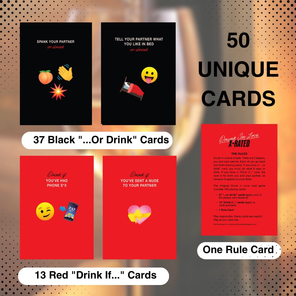 Drunk in Love Couples Drinking Card Game