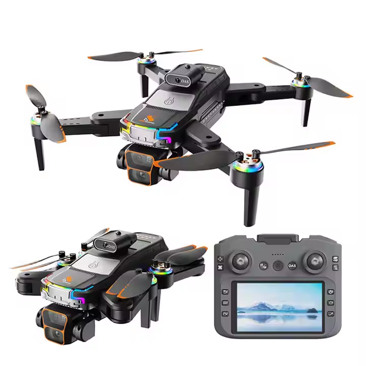 JS39P Intelligent Full HD Triple Camera Drone With Digital Display Brushless motor Obstacle Avoidance For Photography Selfie Vlog