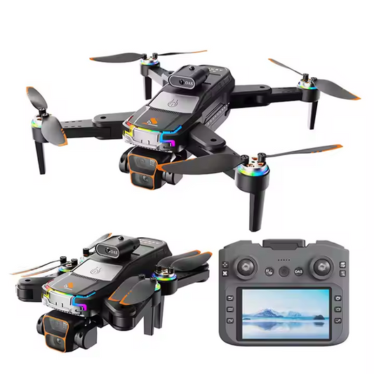 JS39P Intelligent Full HD Triple Camera Drone With Digital Display Brushless motor Obstacle Avoidance For Photography Selfie Vlog