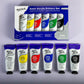 Mont Marte Satin Acrylic Primary Set 6 x 75ml (2.5 US fl.oz)