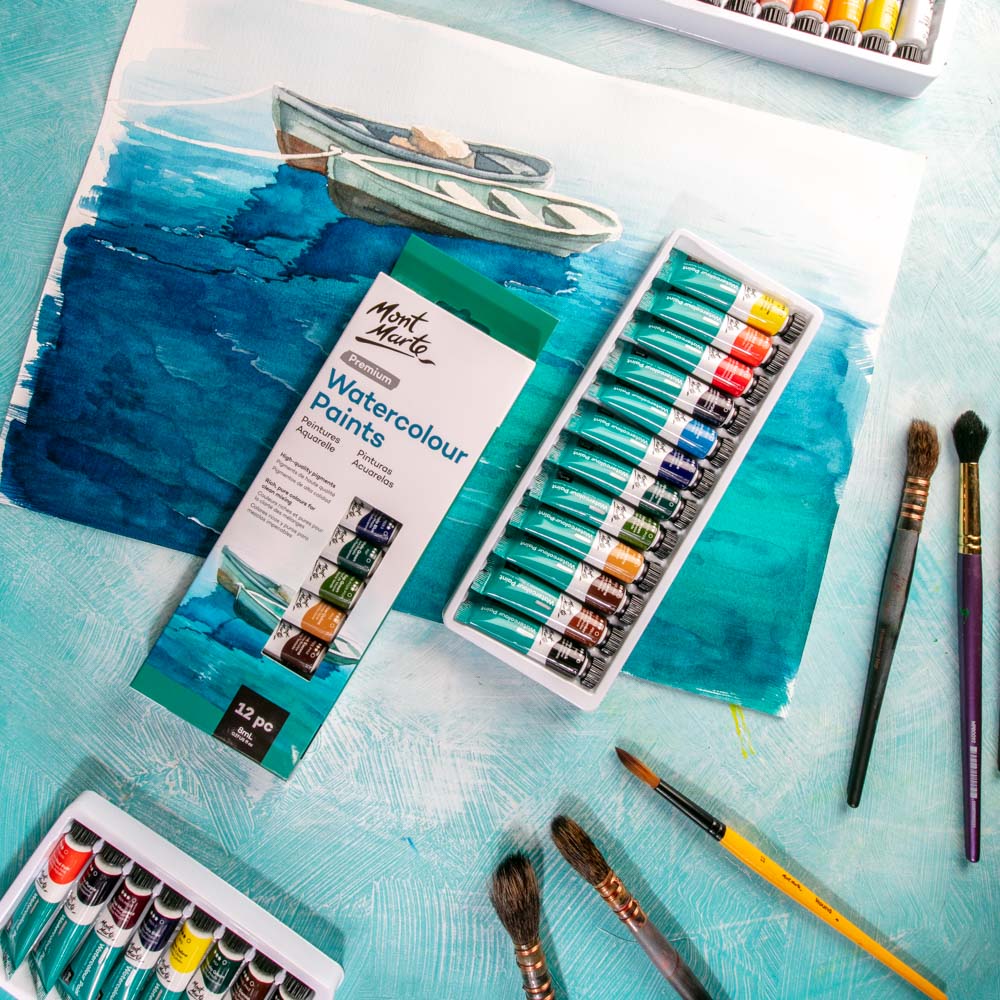 Mont Marte Watercolour Paints Premium 12pc x 8ml