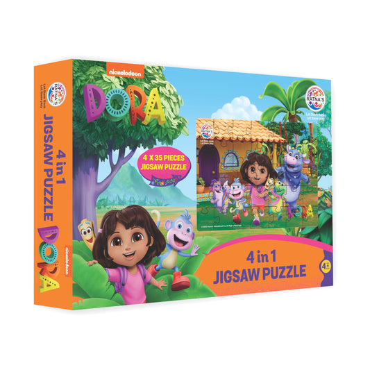 Ratna's Dora 4 in 1 Jigsaw Puzzle Set