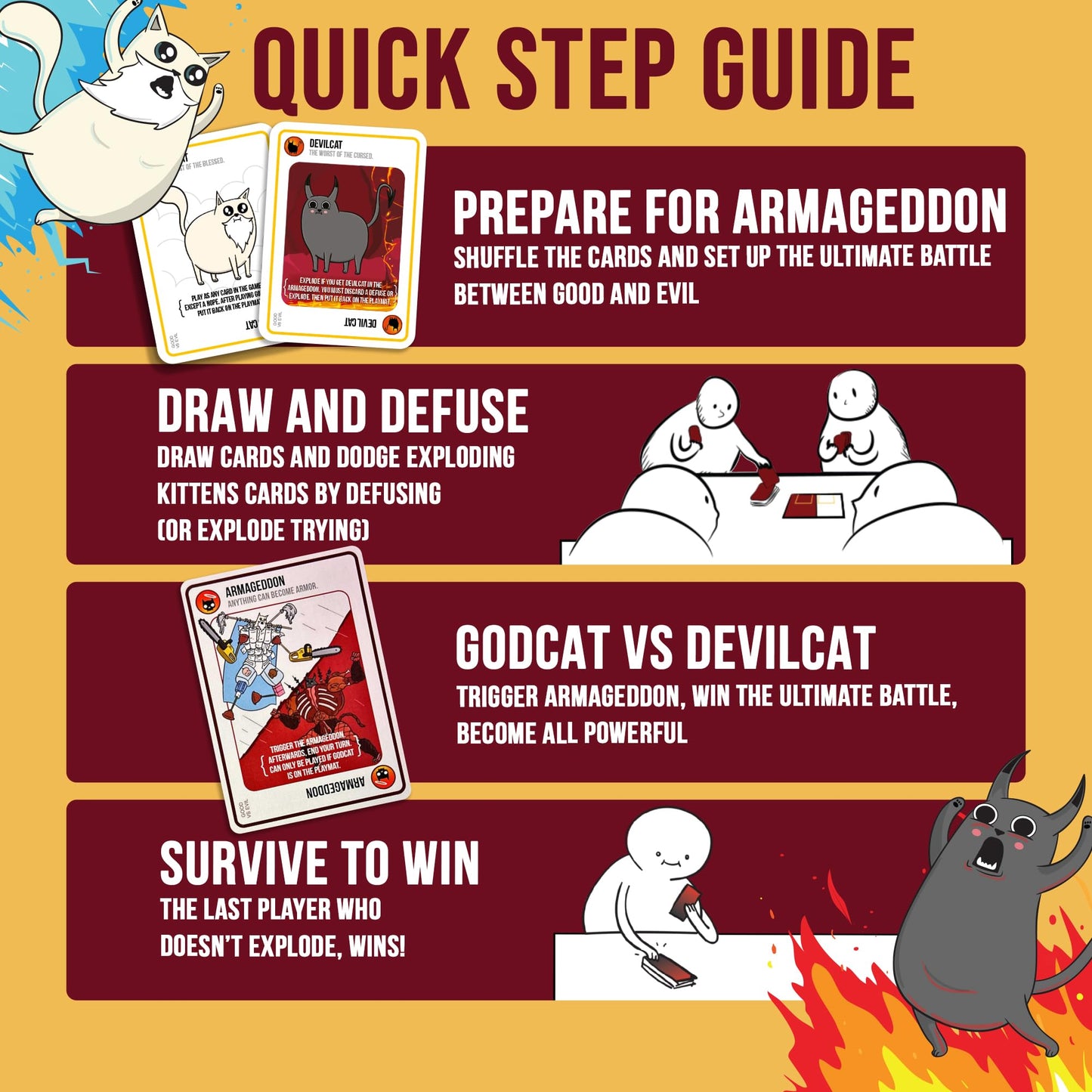 Exploding Kittens Good vs. Evil Inspired by Netflix Show Card Game