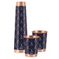 Milton Copper Eterna Diwali Gift Set (1- Bottle 930 ml and 2-Tumbler 290 ml Each) Ethnic Blue