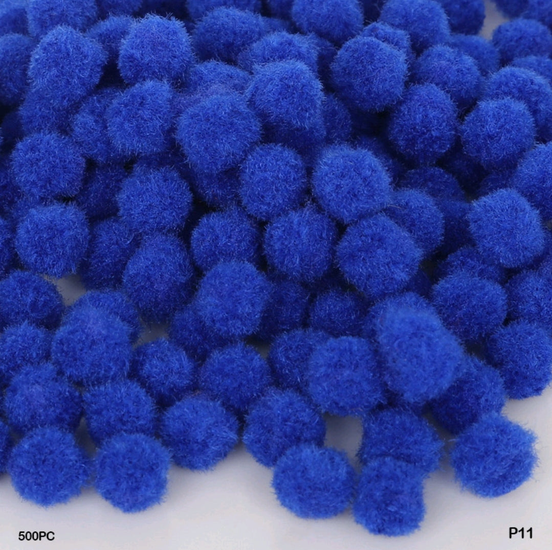 Pom Pom Balls 2 Cm 500 Pc's Single Shades