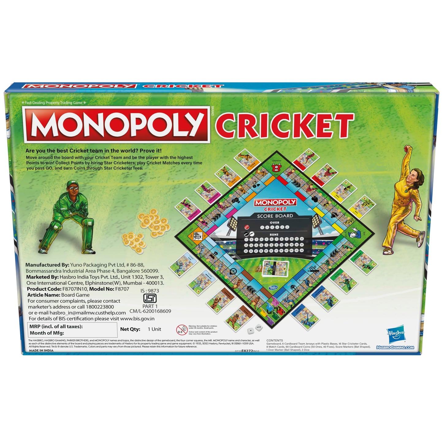 Hasbro Monopoly Cricket Themed Board Game