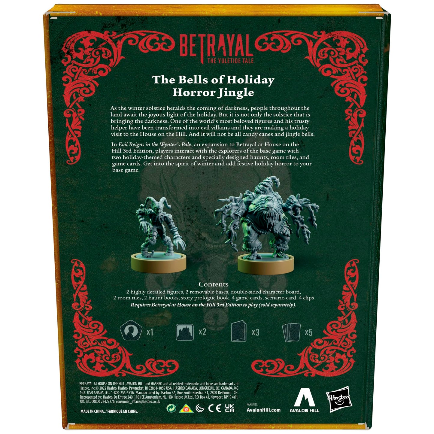 Avalon Hill Betrayal Evil Reigns in The Wynter's Pale The Yuletide Tale Expansion Board Game